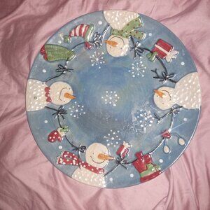 Large Snowman Cookie Platter